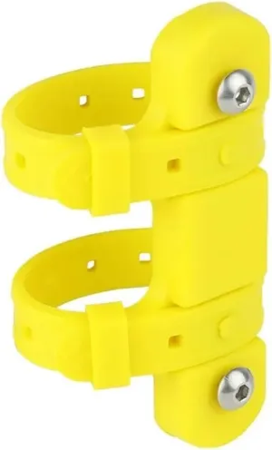 ZinNen RHAIYAN Bicycle Bottle Holder Mount Adapter Silicone MTB Bike Kettle Stand Base Widely Use On Handlebar/Seatpost Tube/Frame (Color : BKG-019B Yellow)