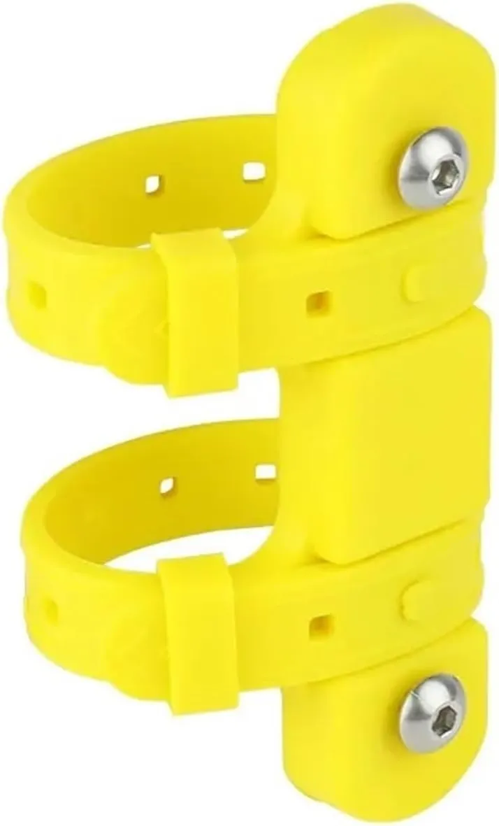 ZinNen RHAIYAN Bicycle Bottle Holder Mount Adapter Silicone MTB Bike Kettle Stand Base Widely Use On Handlebar/Seatpost Tube/Frame (Color : BKG-019B Yellow)