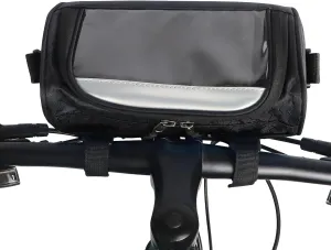 ZUKKA Bike Handlebar Bag,Adjustable and Removable Shoulder Strap Waterproof Bicycle Front Storage Bag with Transparent Pouch Touch Screen, Large-Capacity Cycling Front Pack
